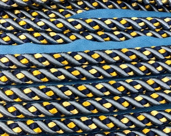 Blue and Gold Rope Trim for Curtains or Upholstery