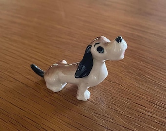 Vintage Ceramic Hound Dog Figurine - Made in Japan, Collectible