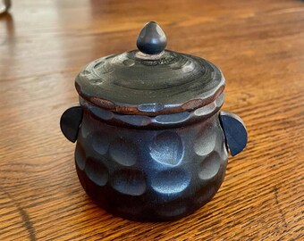 Vintage Carved Wood Trinket Box: Spanish Rustic Boho Decor