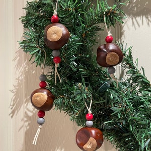 Ohio State Buckeye Christmas ornament set