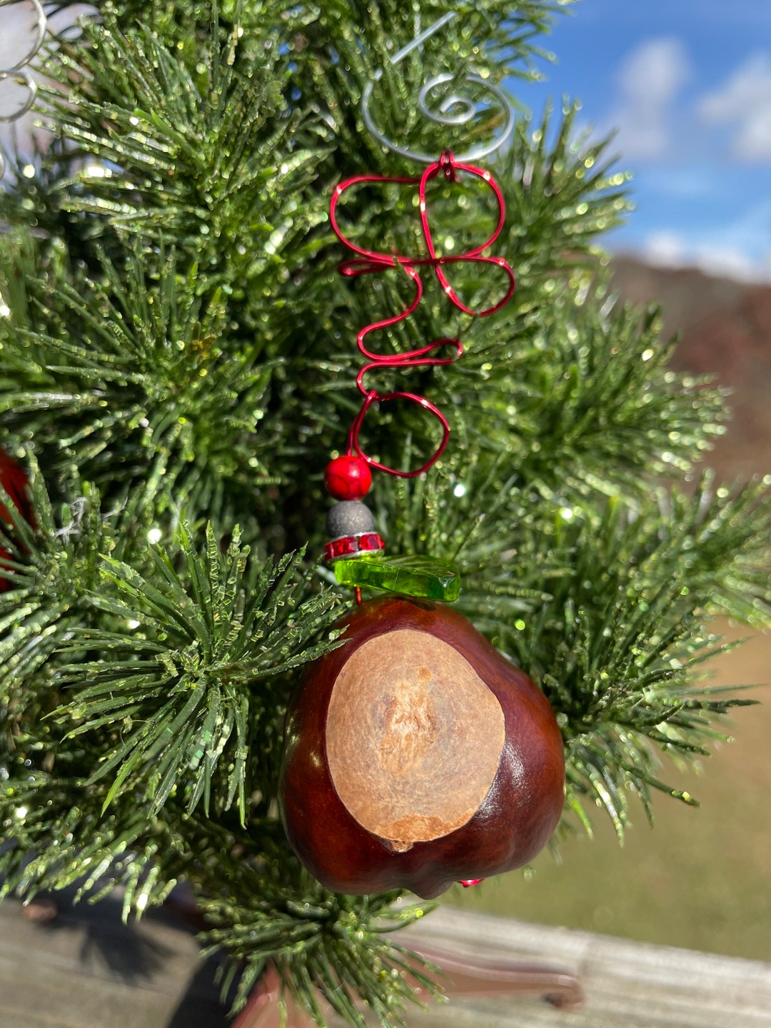 Christmas Script Ohio Ohio State Buckeye Red Script Ohio Christmas Ornament - Etsy
