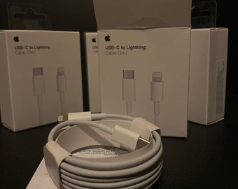 Apple iPhone 14 13 12 11 Charger Type C to Lightning Cable - 2M Pack of 3