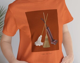 Come we fly, Witches Broom, Mop, and Vacuum, Guess the Movie Quote, Halloween T-Shirt