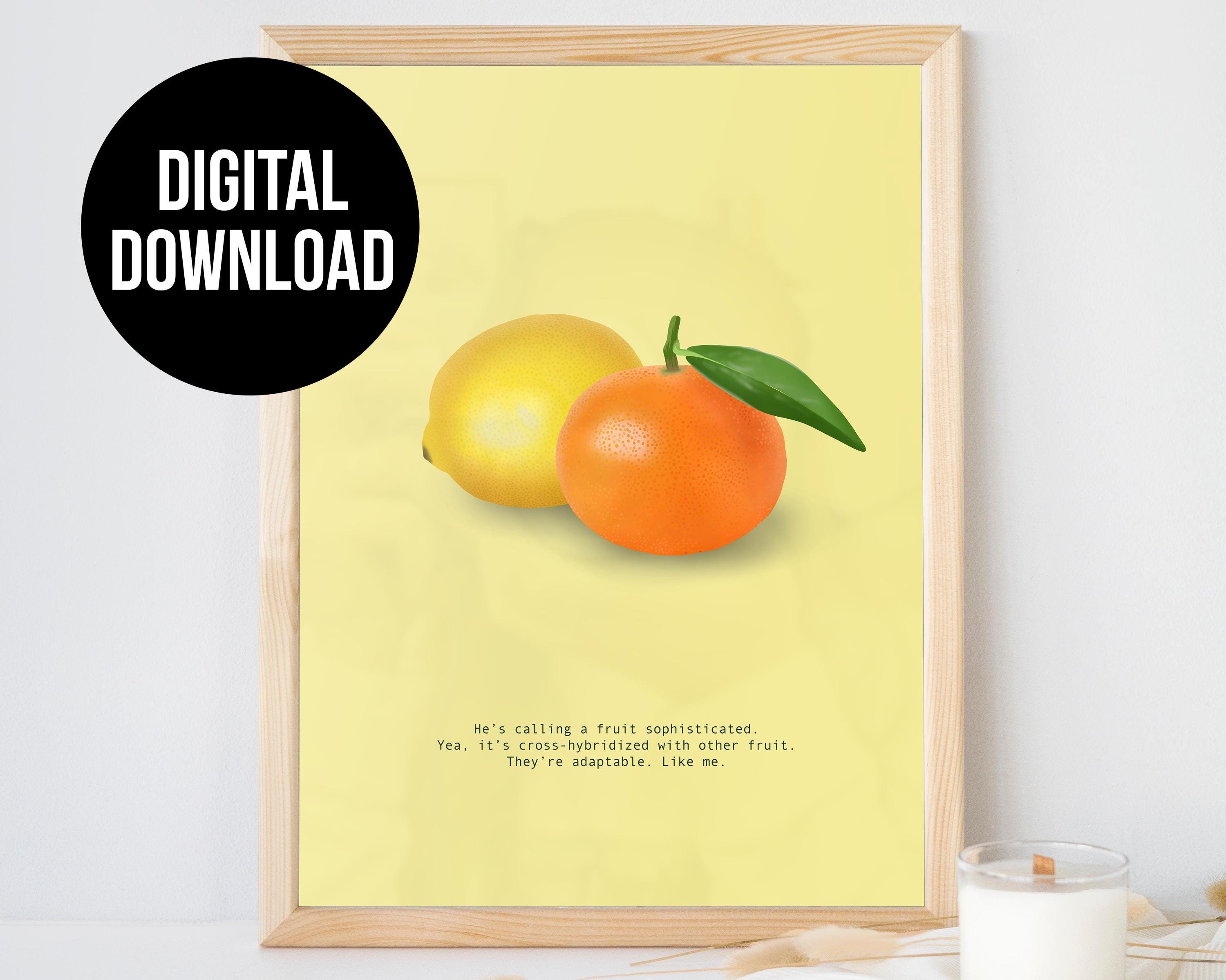 Lemon and Tangerine, Fruit sophisticated, Guess the Movie Quote, Digital File