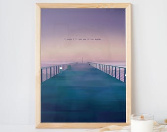 I'll see you in the Movies, Dock at Sunset, Hollywood, Guess the Movie Quote, Minimal Film Poster