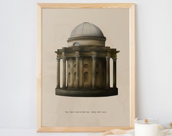 You have bewitched me body and soul, Temple of Apollo, Guess the Movie Quote, Hand drawn Print Poster