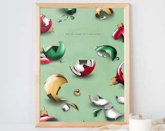 Keep the change ya filthy animal, Smashed Ornaments, Christmas, Guess the Movie, Minimal Film Poster