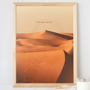 Lead them to Paradise, Desert, Guess the Movie Quote, Hand drawn Print Poster