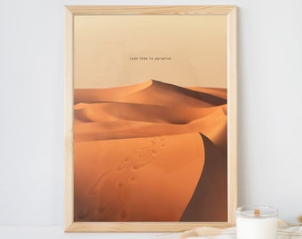 Lead them to Paradise, Desert, Guess the Movie Quote, Hand drawn Print Poster