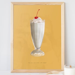 Milkshake, Did you just order a 5 dollar shake, Guess the Movie Quote, Hand drawn Print Poster