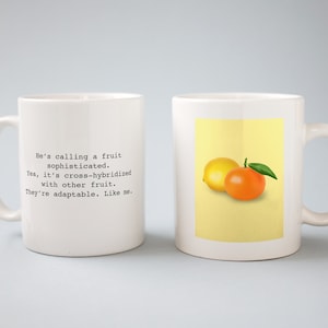 Lemon and Tangerine, Fruit sophisticated, Guess the Movie Quote, White Coffee Mug