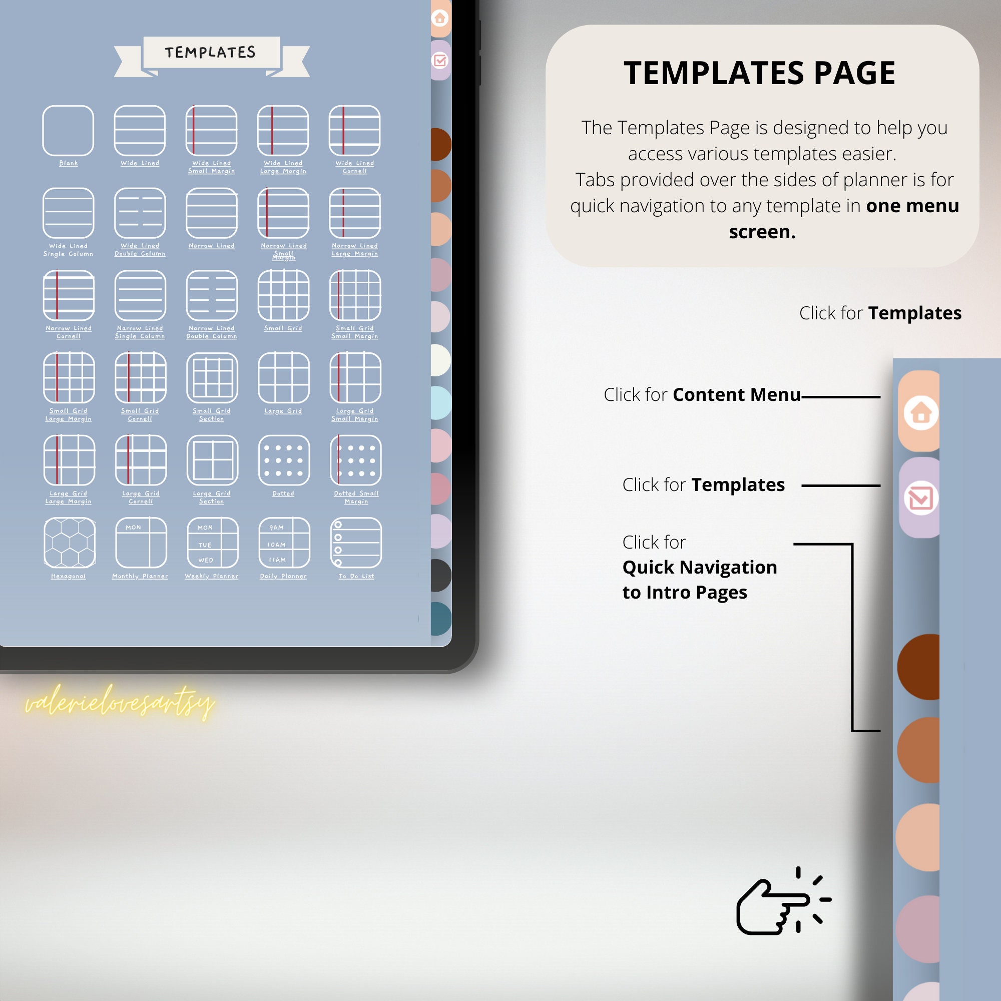 Anime Printable & Hyperlinked Digital Notebook, Undated Planner, Cute