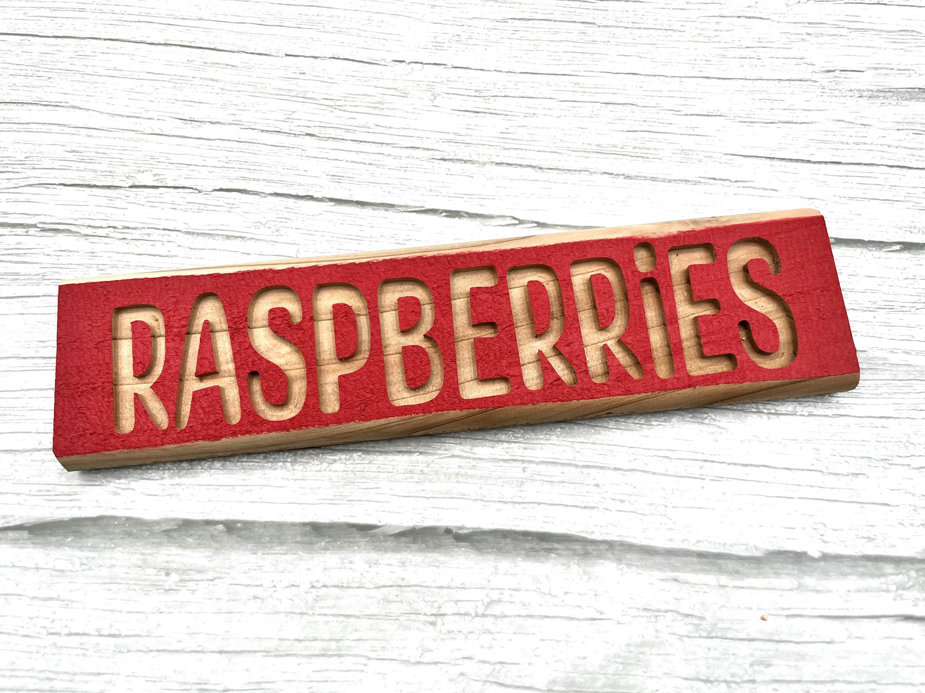 Raspberries Cedar Garden Marker | Rustic Farmhouse Plant Sign - Etsy