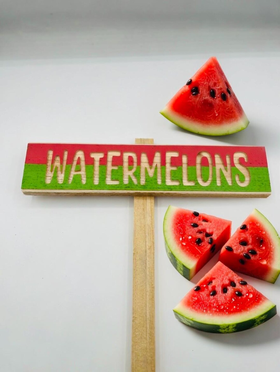 Watermelon Signs Watermelon Garden Marker | Eco-friendly Cedar Wood Sign With Stake - Etsy
