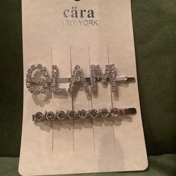 GLAM Rhinestone Barrette Set