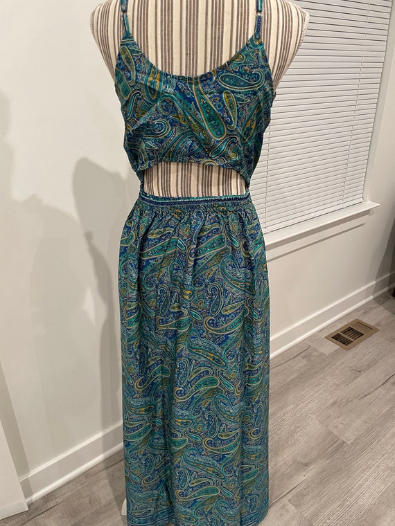 100% Silk Teal Blue, Blue, and Touches of Gold Print Dress - Etsy 100% Silk Teal Blue, Blue, and Touches of Gold Print Dress - Etsy