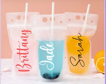 Personalized Adult Drink Pouch, Bachelorette Party Favor