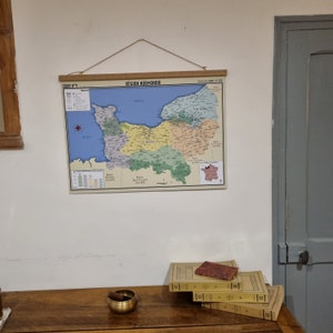Carte murale de la Région Normandie