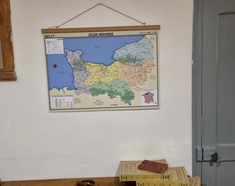 Wandkarte der Normandie