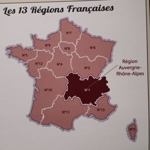 Carte murale de la région Auvergne Rhône Alpes image 5