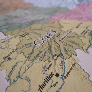 Carte murale de la région Auvergne Rhône Alpes image 4