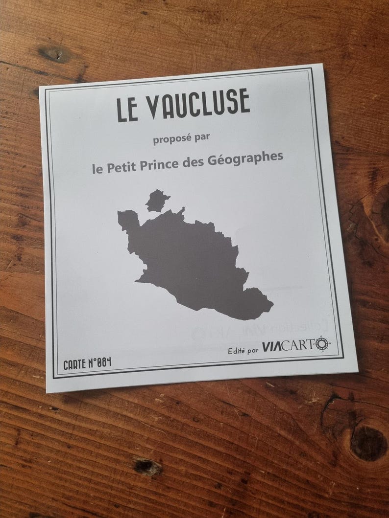 Carte du Vaucluse pliée