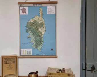 Carte murale de la Corse