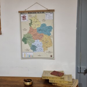 Carte murale de la Région Centre