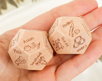 Valentines Day Gifts, Date Night Dice, Food Takeout Dice, Gift For Him/Her, Personalized Date Night Takeout Dice