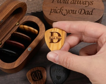 Personalized Graduation Gift Wooden Guitar Picks With Box, Graduation Gift, 2024 Class Graduation Memorial Gift