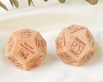 Personalized Date Night Dice, Couple Game, Valentine's Day Gifts, Date Night Idea, Anniversary Gift