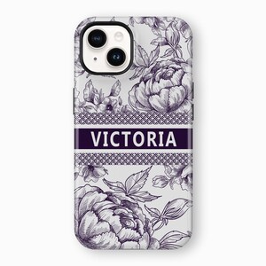a phone case with a floral design on it