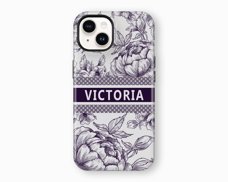 a phone case with a floral design on it