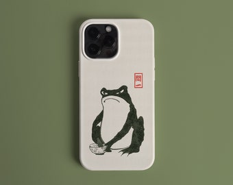 Matsumoto Hoji Grumpy Frog Phone Case, iPhone 14 Pro Max Case, iPhone 13 Pro Max Case, 12, 11, Mini, XR, XS, XS Max