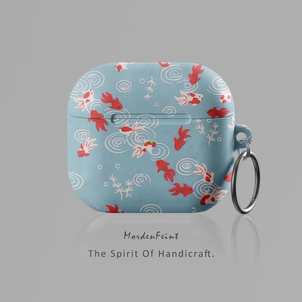 Blue Koi Fish AirPods Pro Case, AirPods Case 3rd Generation With Charm, AirPods Case