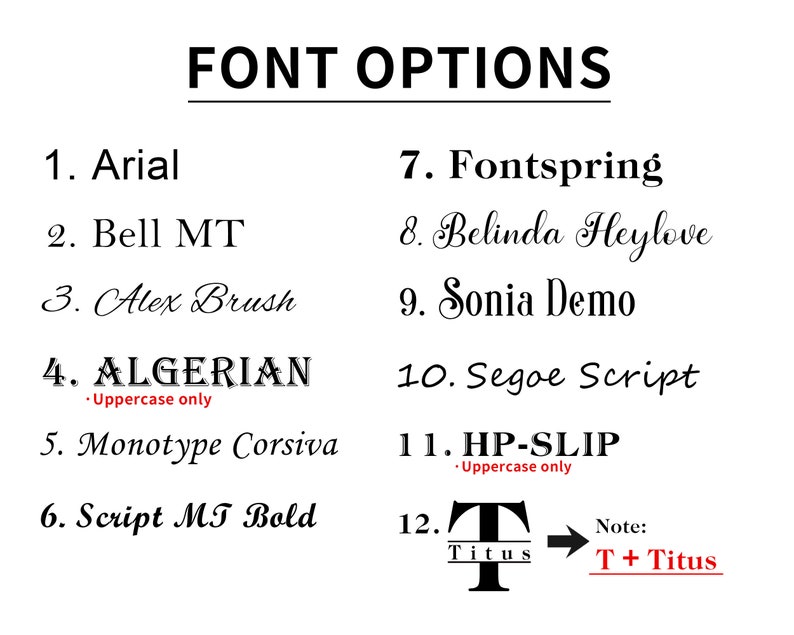the font options for font options