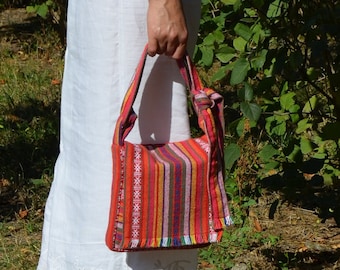 Handmade Tapestry Crossbody Bag: Ethnic Hobo Purse
