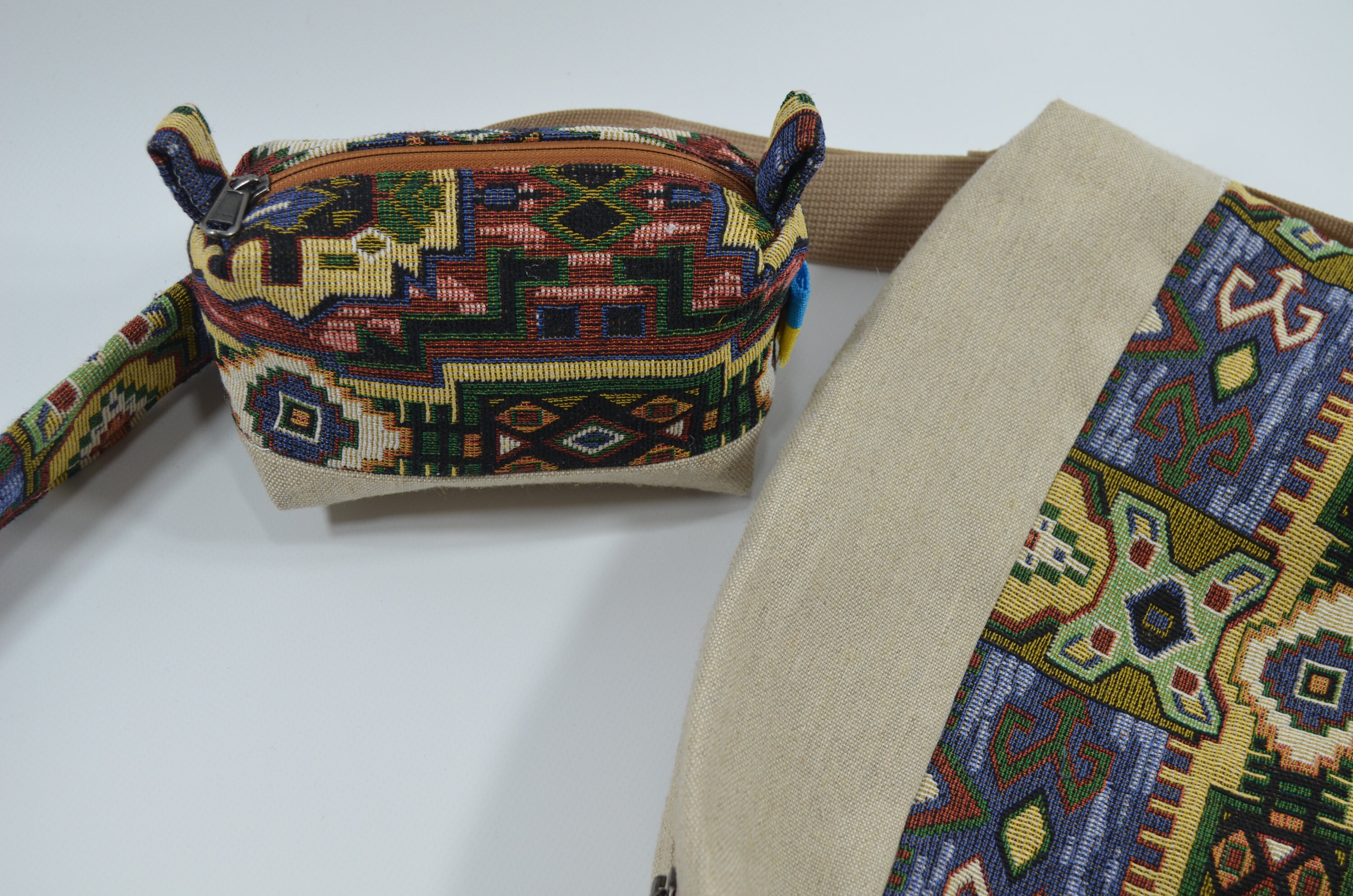 Convertible Linen Backpack, Handmade Tapestry Hobo Bag - Etsy display picture 1