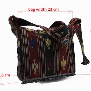 Women small crossbody bag with adjustable strap. Mini crossbody bag has 6 pockets. Fabric crossbody bag  well as a women gift bag evening.