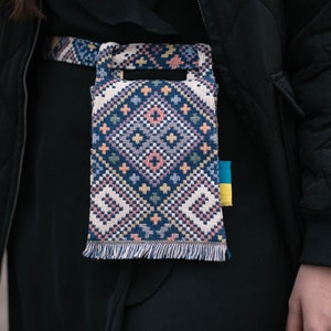 Mini marsupio da donna Custodia per cellulare e carte, soldi. Una piccola tasca per il telefono è un marsupio boho.