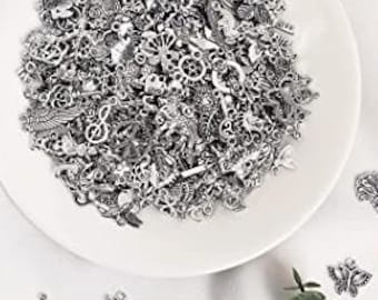 Mystery Silver Charm Grab Bag, Wholesale Charms, Random Charm Mix, DIY, Bulk