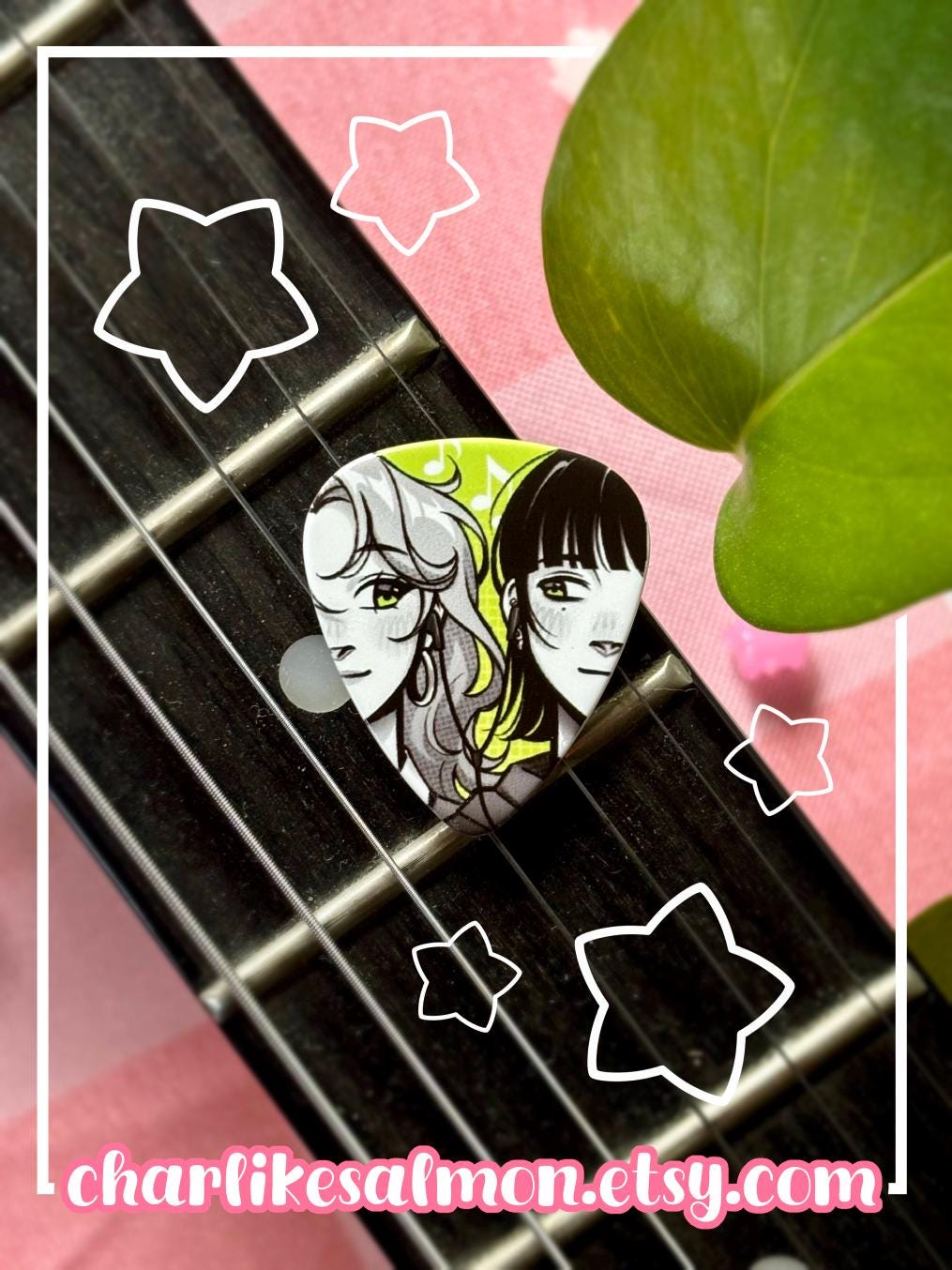 Mitsuaya Green Yuri Guitar Pick - Etsy
