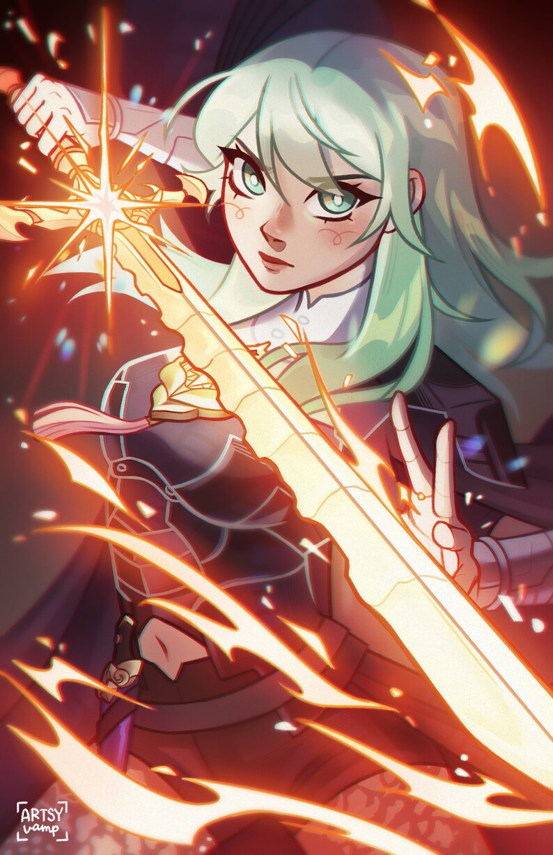 FE3H Byleth Print Etsy