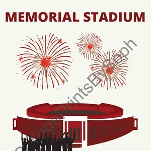 Memorial Stadium IU Poster Print