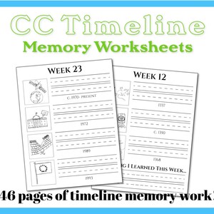CC Timeline Memory Worksheets - Etsy