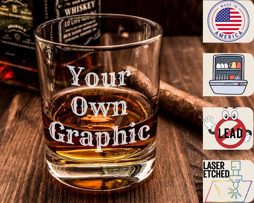 Personalized Whiskey Glasses, Bourbon Decanter Glass, Personalized Gift ...