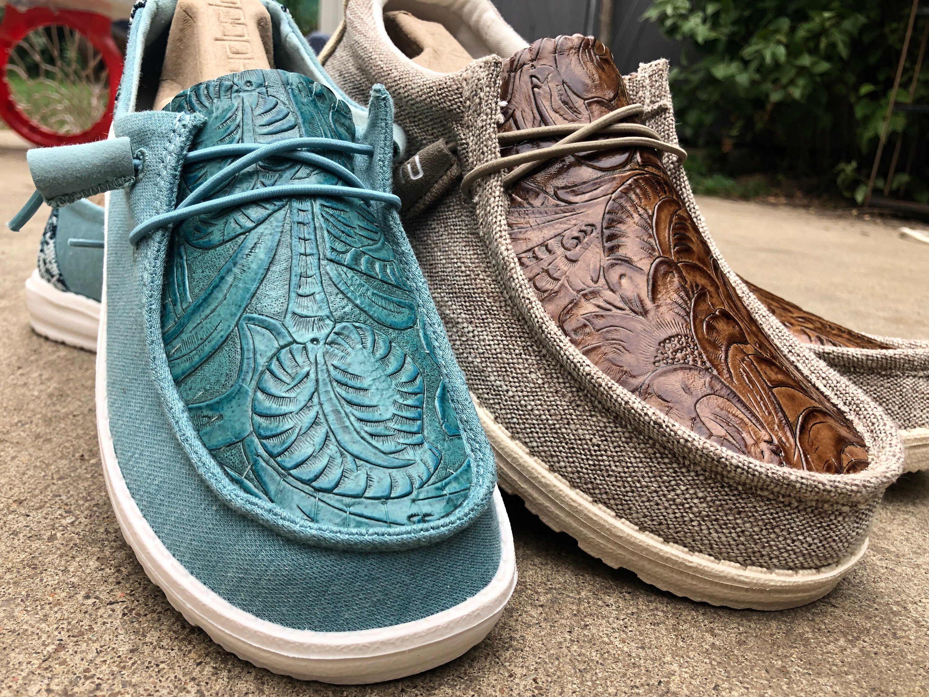 tooled leather hey dudes womens