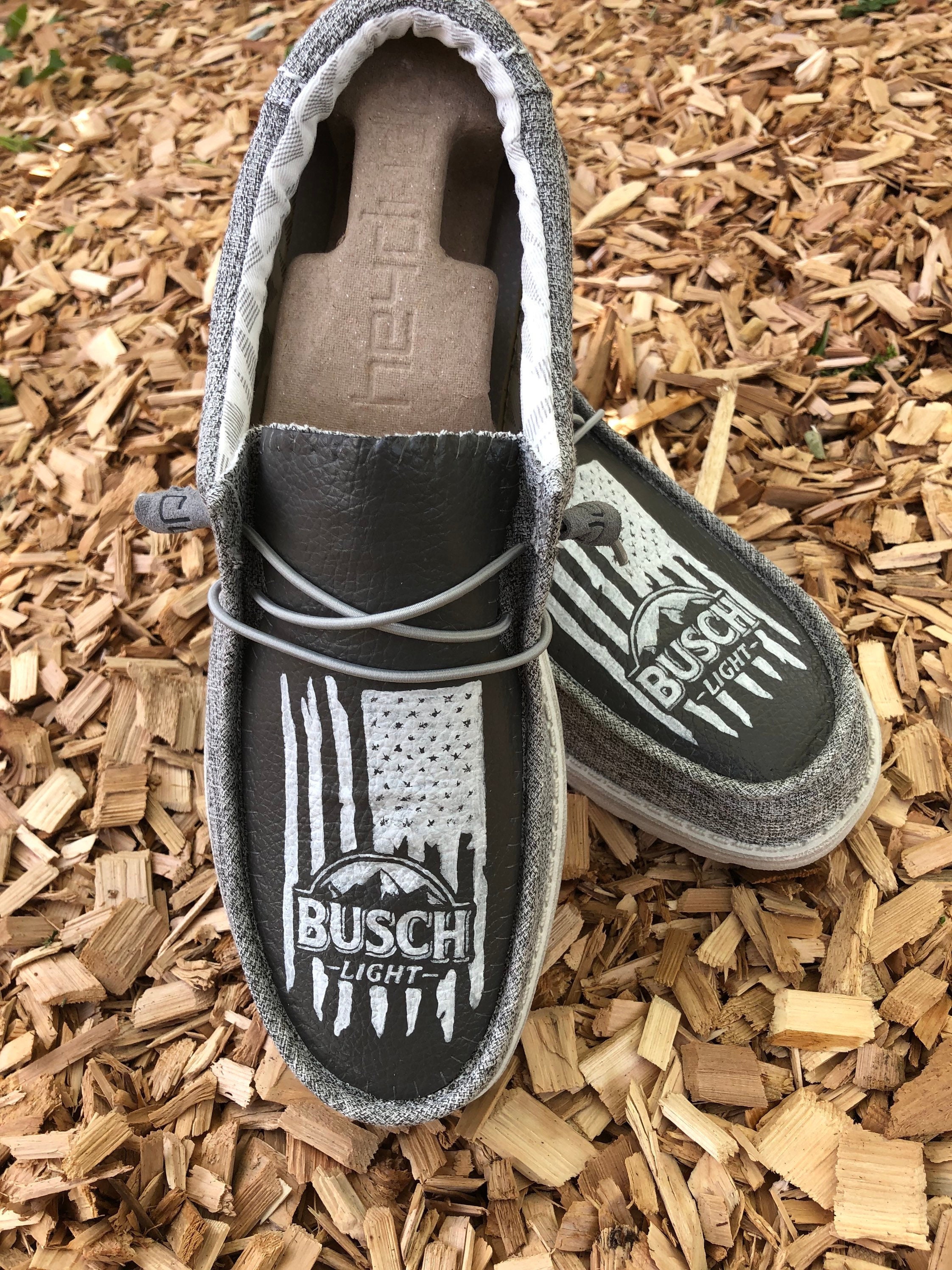 American Flag Busch Light Grey Heydudes 