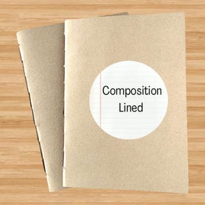 Composition Lined Travelers Notebook Insert - Füllerfreundlich - A6 Kraft Travelers Notebook Insert TN 64gsm Handgenähte Bindung