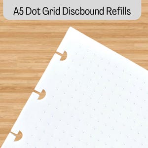 Dot Grid Discbound Notebook Insert - Fountain Pen Friendly Paper - Dotted A5 Disc Bound Planner Journal Filler Refill 64gsm | FP Journals
